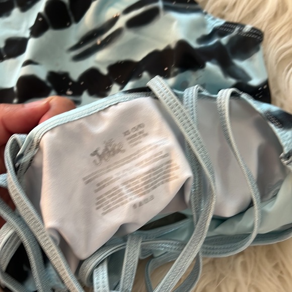 Justice Blue Sparkle Gymnastics & Dance Leotard XS 5/6 - Picture 3 of 4